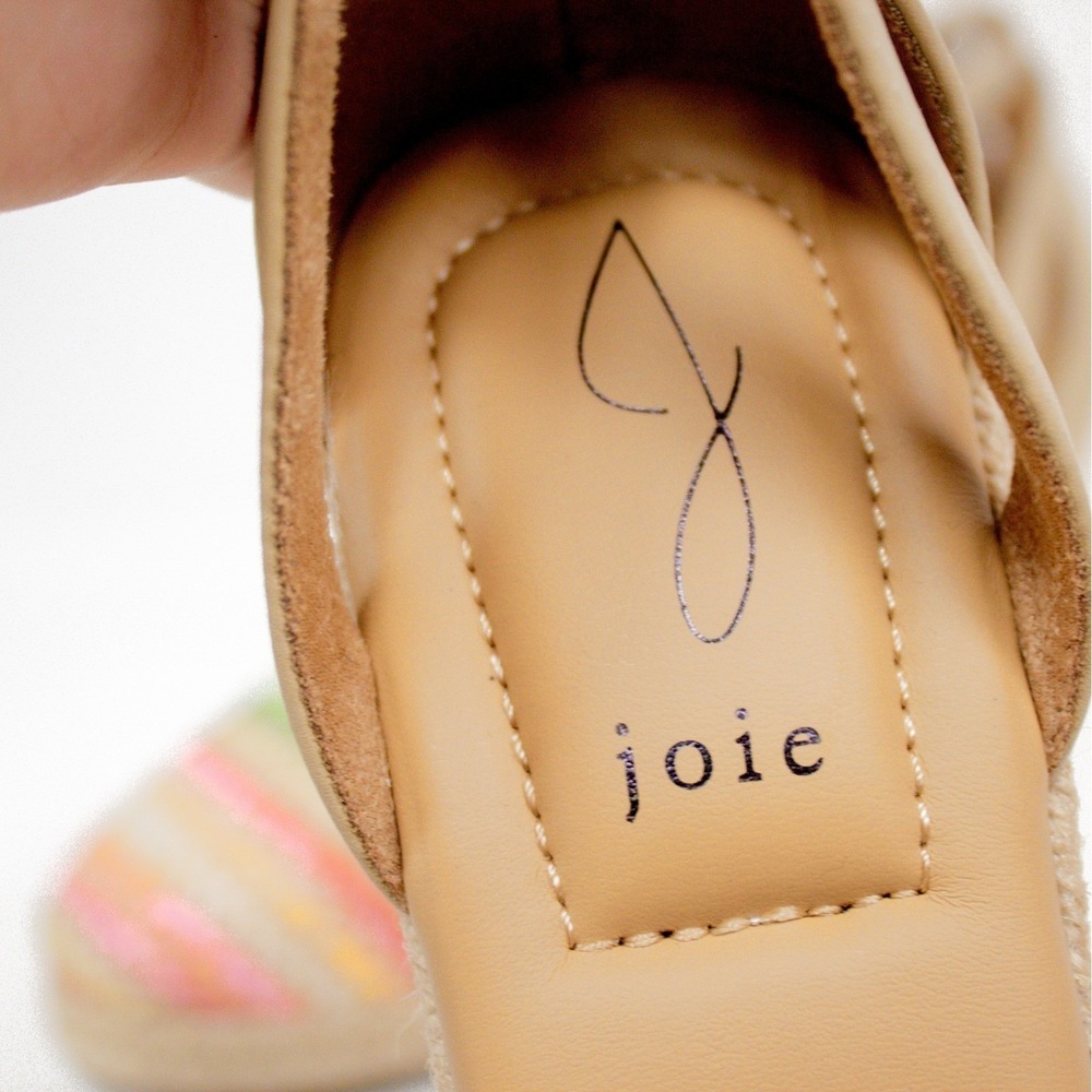 Joie Sloan Espadrille Wedge Sandals, Striped Zig Zag, Women's Size 7 M -NWT - Picture 10 of 12